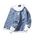 Men's Clothing Hooded Denim Jacket For Men Trendy Casual All Match Tops Spring And Autumn Couple Fake Two Piece Jacket_viptrois.com