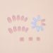 False Nails Simple Elegant Blue And White Love Nail Scrub Texture Nail Square Wear Nail_viptrois.com