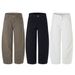 American Style Wide-Leg Denim Men's Vibe Trendy Brand Simple Basic Solid Color Versatile Curved Scimitar Pants_viptrois.com