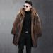 Men's Clothing Men's Winter Fur Coat With Hood, Long Imitation Mink Fur, Loose Casual Fur Warm Coat, Large Size_viptrois.com