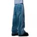 2024 Retro Street Three-bar Jeans Men Spring And Autumn Loose Casual All Straight Leg Wide-leg Pants_viptrois.com