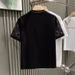 Fashion Light Luxury Men's T-Shirt Short Sleeve Star Print Diamond High End Half Sleeved Top_viptrois.com