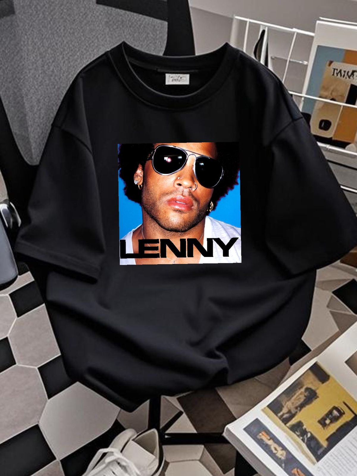 Lenny Kravitz Poster Men T-shirt Black Unisex Tee All Sizes YY1481 Slightly Streetwear Stretched Soft Top For Everyday Wear Comfortable Homme_viptrois.com