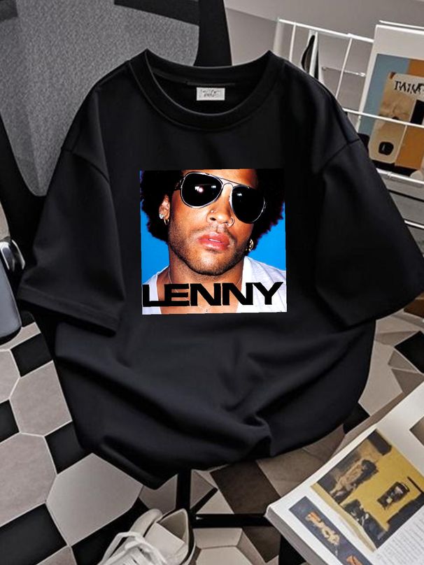 Lenny Kravitz Poster Men T-shirt Black Unisex Tee All Sizes YY1481 Slightly Streetwear Stretched Soft Top For Everyday Wear Comfortable Homme_viptrois.com