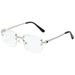 D072 Frameless Sunglasses – Edge Cut Spring Hinge Gradient Lenses For Women & Men (Internet Celebrity Street Style)_viptrois.com
