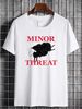 Minor Threat Black Sheep Out Of Step White T-Shirt Comfortable Graphic Unisex Streetwear Fashion Slightly Designer Clothes Top For Everyday Wear_viptrois.com