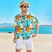 Men's Clothing Men's Hawaiian Floral Shirt – Stylish Short Sleeve Beach Shirt With Tropical Print, Breathable & Lightweight For Summer_viptrois.com