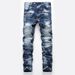 Men's Clothing supply of jeans,nostalgic,motorcycle jeans, straight,men's, personalized trousers_viptrois.com