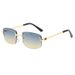 Men's Sunglasses Fashion Diamond Women's Sunglasses New Cut Edge Party Sunglasses Gradient Color Square Frame Trendy Glasses_viptrois.com