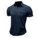 Men's Clothing Summer Outdoor Lapel European And American Men's T Shirts Men's Solid Color Short Sleeved Polo Shirts Wholesale_viptrois.com