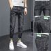 Men's Cropped Jeans Spring Summer Thin Slim Fit Stretch Skinny Korean Style Versatile Trendy Long Pants_viptrois.com