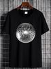 DISCO LIGHT I T-Shirt Retro Oldies Nerd Techno Club Mirror Ball Star Graphic Slightly Soft Stretched Top For Everyday Wear Homme Comfortable_viptrois.com