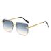 Fashionable Frameless Square Sunglasses With UV400 Protection - Trendy Snakehead Design For Men & Women (Black Lens)_viptrois.com