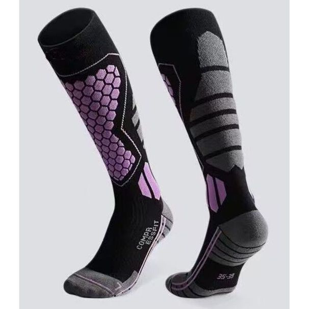 Boneless Ski Men Winter Outdoor Sports Mountaineering Wool Long Tube Women Thickened Warm Cold-proof Compression Socks_viptrois.com