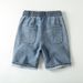 Men's Clothing 2024 New American Straight Jeans Men's Summer Thin Shorts Pure Cotton Casual Shorts Drawstring Loose Elastic Mid Length Pants_viptrois.com