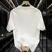 Men's Clothing Heavy cotton short sleeved T shirt casual trend men and women summer white round neck top versatile men's half sleeve_viptrois.com
