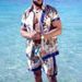 Men's Clothing Summer New Fashion 3D Printing Casual Shirt Shorts Suit Large Size_viptrois.com