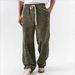 "Men’s Corduroy Wide Leg Pants – Retro Loose Fit Casual Trousers (Black/Blue/Dark Gray/Navy/Khaki, Sizes S-XXXL)"_viptrois.com