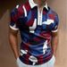 2025 Summer New Men's Clothing Casual Fashion Printed Men Polo Shirts Turn-down Collar Zipper Design Short Sleeve Tops_viptrois.com