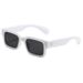 Unisex Square Frame Sunglasses - Retro-Inspired Minimalist Design For Everyday Street Style_viptrois.com