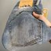 Personalized Scratched Denim Shorts Men's Loose Straight Middle Trendy Brand Piercing Fashion Casual Pentagram Pants_viptrois.com