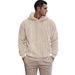 Men's Jacquard Double-Sided Velvet Hoodie – Premium Long Sleeve Sweatshirt (Grey/Black/Dark Brown/Apricot/Light Blue, Sizes S-XXXL)_viptrois.com