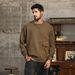 Pure Autumn Workwear Style Knitted Casual Loose Color-Block Men's Sweater Trendy Pocket Crew Neck Pullover Top_viptrois.com