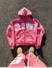 European And American Street Hip-Hop 2025 Cross-Border New Letter Print Cardigan Zipper Hoodie Youth Casual Sweatshirt_viptrois.com