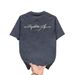 Men's Clothing Men's Luxury Style Short Sleeve T-Shirt Letter Embroidered Tie Dye Trendy Lightweight Top For Summer_viptrois.com