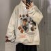 Oversize Heavyweight Sweatshirt For Men, Autumn And Winter Plus Size, Hip Hop American Style, Hooded, Fleece-lined,_viptrois.com