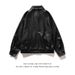 Men's Clothing Simple Men's And Women's Motorcycle Leather Jackets Spring And Autumn Handsome Business Casual Fashion Street Solid Color Men's Jackets_viptrois.com