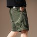 Men's Trendy Work Shorts Outdoor Loose Fit Summer Thin Ice Silk Five Point Mid Length_viptrois.com