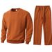 Men's Thermal Base Layer Set – Jacquard Knit Sweatshirt & Pants For Outdoor & Lounge (Black/Grey/Khaki/Light Blue/Orange, S-XXL)_viptrois.com