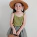 Girls' Lace Cotton Tank Top – Breathable Summer Layering Piece (80-120cm, 4 Colors + Bow Options)_viptrois.com