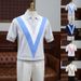 Men's Clothing Polo Shirt V Neck Short Sleeved Knitted Sweater Striped Triangle Slim Business Ice Silk Summer T Shirt_viptrois.com