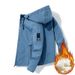 Men's Korean Streetwear Jacket - Oversized Fleece-Lined Zip Up Coat With Ribbed Hem, Trendy Spring/Fall Outerwear In Black/Grey/Red/Khaki/Mist Blue_viptrois.com