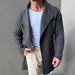 "Men's Slim Fit Hooded Cardigan – Long Sleeve Knit Sweater Jacket For Winter, Lightweight & Warm (Black/Navy/Green/Gray)"_viptrois.com