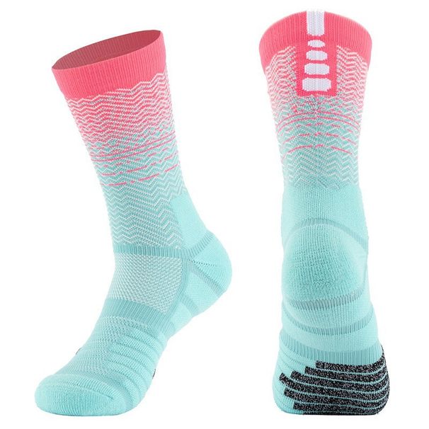 High-Cut Basketball Socks With Anti-Slip Cushioning & Breathable Gradient Design - Moisture-Wicking Performance Socks For Men & Women_viptrois.com