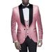 Men's suit green fruit collar solid color large size suit three-piece slim groom wedding suit_viptrois.com