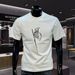Nueva Verano Impresa Para Hombres Manga Corta, Cuello Redondo, Algodón Puro, Media Manga, Tendencia Juvenil, Ancora_viptrois.com
