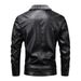 Men's jacket with fleece thickened simple fur one large size leather coat_viptrois.com