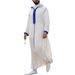 Cross-border independent station slim Muslim white spot ordinary men's Muslim robe shirt 1133978_viptrois.com