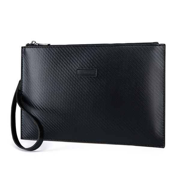 Men's Clutch Bag Wrist Bag Large Capacity Soft Leather Handbag Envelope Bag Trendy Clip Bag Business Men's Bag_viptrois.com