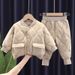 Baby clothing boy's autumn and winter cotton-padded suit foreign style baby winter lightweight cotton-padded suit two-piece baby clothes tide_viptrois.com