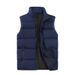 Men's Quilted Vest – Thickened Polyester Puffer Sleeveless Jacket, Oversized Fit With Side Pockets (M-5XL) Streetwear Layering Piece_viptrois.com