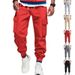 Men's Clothing Heavyweight Cargo Jogger Pants - Stretch Workout Sweatpants With Multiple Pockets, Relaxed Fit, Tapered Leg For Casual & Streetwear_viptrois.com