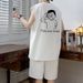 Sleeveless T-Shirt Men Summer Casual Sports Men's Vest Outfit Stylish Clothes Basketball Uniform Two-Piece Set_viptrois.com