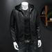 Men's Clothing Leather jacket men's autumn and winter new casual hooded jacket handsome motorcycle suit black slim men's jacket_viptrois.com