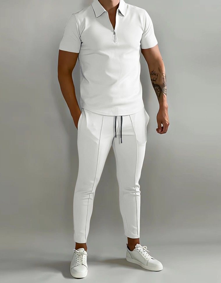 Summer Menswear Slim Fit Trend Youth Leisure Sports Set_viptrois.com