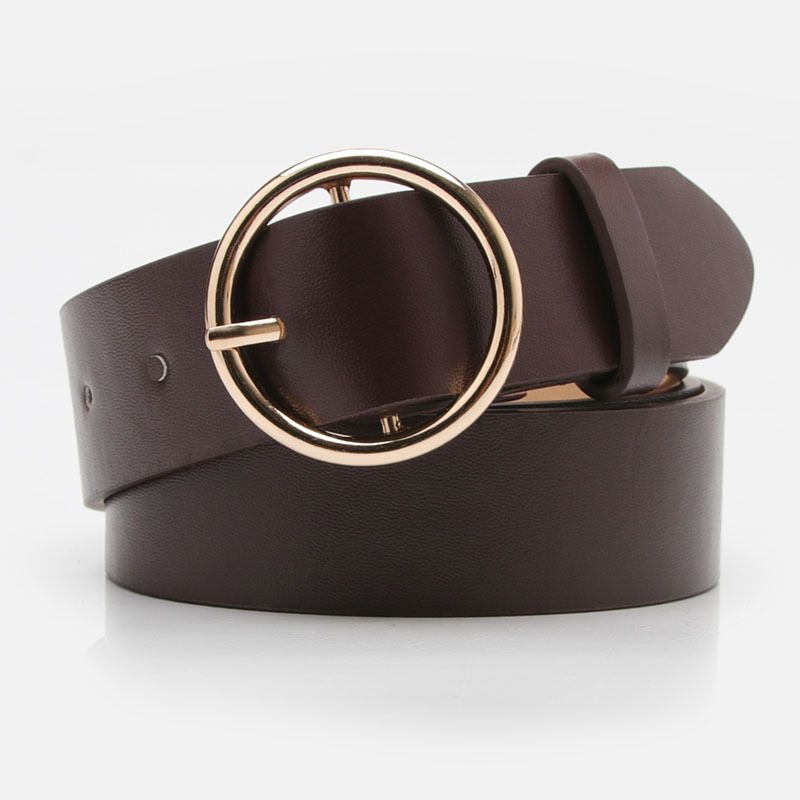 women's belt round buckle casual simple versatile women's jeans accessories belt factory direct sales 632_viptrois.com